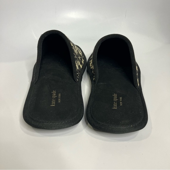 Kate Spade flower jacquard dove slippers women’s size 11 tan black luxury casual - Picture 5 of 9